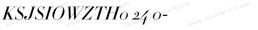 KSJSIOWZTH0 24 0字体转换